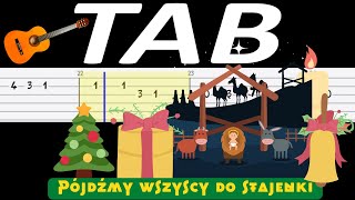 🎸 Pójdźmy Wszyscy do Stajenki  melodia TAB gitara 🎵 TABY I NUTY W OPISIE 🎼 [upl. by Adlar]