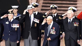 DDay 75th anniversary ceremony highlights [upl. by Kimon275]