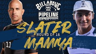 Kelly Slater vs Barron Mamiya CRAZY HEAT Billabong Pro Pipeline Round Of 16 FULL HEAT REPLAY [upl. by Slorac488]