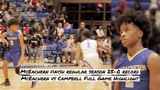 Sharife Cooper and McEachern finish regular season 250  McEachern vs Campbell Highlights [upl. by Serica]