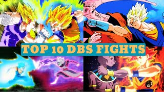 Top 10 Best Dragon Ball Super Fights Ranked [upl. by Nalad684]