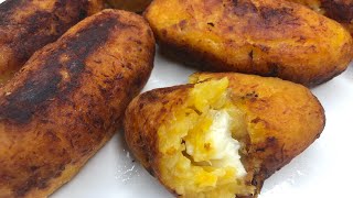 PLÁTANOS MADUROS RELLENOS DE QUESO FRESCO [upl. by Ariet148]