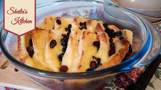 Traditional British bread and butter pudding [upl. by Enirtak]