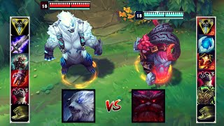 VOLIBEAR vs ORNN FULL BUILD FIGHTS amp Best Moments [upl. by Ycnaffit]