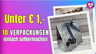 10 DIY Geschenkverpackungen unter 1€ Schnell amp Einfach [upl. by Petersen834]