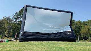 30 foot Inflatable Outdoor Movie Screen Inflation Time Lapse  AIRSCREEN by GoOutdoorMovies Texas [upl. by Manoff]