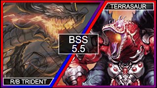 BattleSpiritsSagaBSS055  RedBlue Trident VS RedPurple Terrasaur  Oct10 [upl. by Nomal]