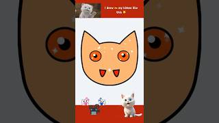 I drew ✍️ my kitten 🐱 like this 💕satisfyingvideo eyetesting mindgame fyp asmr foryou [upl. by Lavelle]