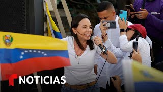 La opositora María Corina Machado habla tras ser descalificada de las elecciones en Venezuela [upl. by Oconnor]