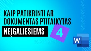 Ką svarbu žinoti apie paveikslėlius ir alternatyvųjį tekstą pritaikant dokumentus neįgaliesiems [upl. by Kendricks]