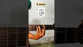 Bentuk chord  G minor untuk pemula belajargitaruntukpemula chordgitarmudah shorts [upl. by Lertnom]