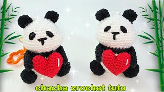 Tuto crochet  porteclés panda amigurumi facile a réaliser 🐼 Partie 1 [upl. by Jessalin]