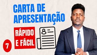 Fazendo CARTA de Apresentação e Candidatura Espontânea de Destaque 7 [upl. by Edmond773]