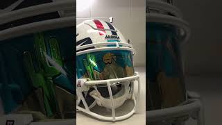 Which visor looks best Thes football helmets go crazy athlete football sports collegefootball [upl. by Dercy611]