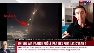 UN VOL AIR FRANCE FRÔLÉ PAR DES MISSILES IRANIENS [upl. by Virginia]