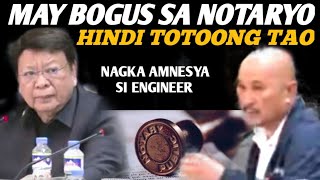 Rep Marcoleta notaryo bogus sa Municipality ng San Simon Pampanga Engineer Bunos ginisa [upl. by Nanerb]