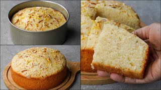 Eggless Suji Cake Recipe  Without Oven  Easy Homemade Suji Cake Recipe  Rava Cake Recipe [upl. by Stock]