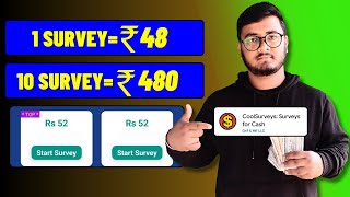 Earn ₹48 Per Survey With Cool Surveys App  Start Making Money Today [upl. by Ellingston]