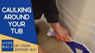 How to caulk around the bathtub [upl. by Nivla]