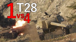 Wot Console  1 Vs 4  T28  Liberty Falls [upl. by Shu971]