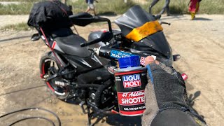 Liqui Moly Mos2 Shooter 4T Additive Fuel Shooter In NS200 Review Usage Motovlog Ride🩷❤️ PART 1 [upl. by Amata]