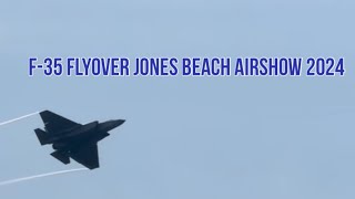 F35 flyover at Jones Beach Airshow 2024 [upl. by Acinot]