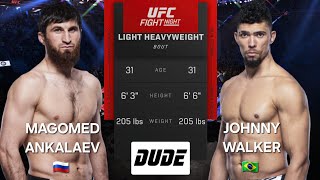 MAGOMED ANKALAEV vs JOHNNY WALKER II  UFC Vegas 84  Ai Prediction  Full Fight [upl. by Charmian]