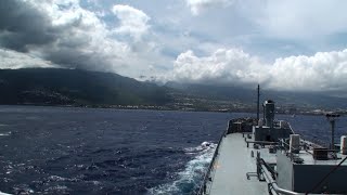 Reunion Island visited by cargo ship [upl. by Eibur294]