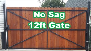 A TRUE No Sag Gate  12ft Wide Steel Frame w Cedar [upl. by Barnebas]