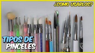 Tipos de Pinceles Para Decorar Uñas  Aprende a Como Usarlos 2 [upl. by Narmi]