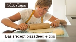 Basisrecept pizzadeeg  7 handige tips  LeukeReceptennl [upl. by Hillman]