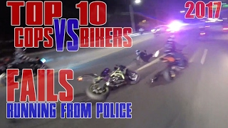 TOP 10 Bikers VS Cops Motorcycle Police Chase FAIL Compilation Cop WINS Bikes RUNNING From The COPS [upl. by Chapland]