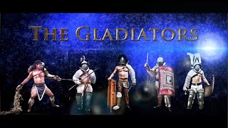 THE GLADIATORS  4 Live Ancient Roman Gladiator Combats Murmillo Thraex Secutor Retiario [upl. by Durand]