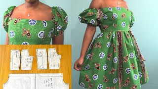 DIY Puff Sleeve Dress Tutorial [upl. by Ahtis]