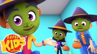 Knock Knock Whos There  Spooky Halloween Songs  More Kids Music from Super Kids Network [upl. by Suiddaht425]