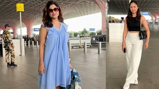 Shamita Shetty and Tridha Choudhury spotted at airport [upl. by Wivina]