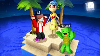 Mikey and JJ Survive with JOYEXE on ISLAND INSIDE OUT in Minecraft  Maizen [upl. by Sucramat749]