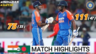 India vs Bangladesh 3rd T20 Highlights 2024  India vs Bangladesh  IND vs BAN 3rd T20 Highlights [upl. by Burgess]