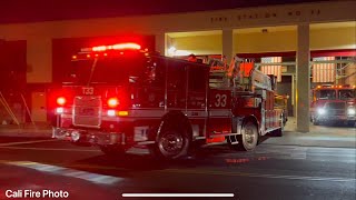 LAFD Light Force 33 amp Rescue 833 Responding [upl. by Friend]