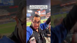 That Degenerate gambler that bet on the phili to win on a punt CitiField Mets Phillies MLB [upl. by Nedry778]