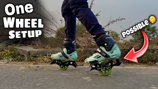 One Wheel Setup Par Skating 😀 Skating Vlog  Vishal skater [upl. by Aldin]