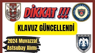 ÖNEMLİ  TSK MUVAZZAF ASTSUBAY ALIMI KLAVUZ GÜNCELLENDİ   KONTENJANLAR ARTTIRILDI [upl. by Aliak]