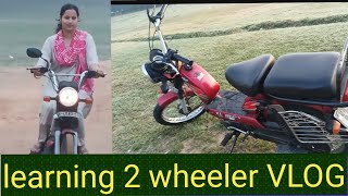 learning 2 wheeler🛵 in the park🤗✌vlogvideobikeride [upl. by Kamat]