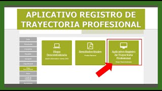 APLICATIIVO REGISTRO DE TRAYECTORIA PROFESIONAL nombramientodocente nombramientoprimaria [upl. by Obellia]