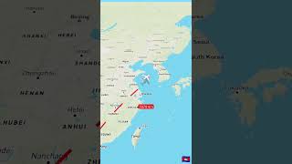 Distance between Phnom Penh to Seoul South Korea moscowregion aviation dongsha kyungpook ningbo [upl. by Oisorbma]