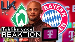 Taktikstunde mit Vincent Kompany  FC Bayern Pressetalk vor Bremen  Reaktion [upl. by Ezalb534]