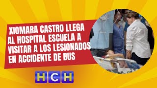 Presidenta XiomaraCastro llega al hospital escuela a visitar a los lesionados en accidente de bus [upl. by Dewitt899]