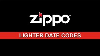 Zippo Instructional Lighter Date Codes [upl. by Ssirk]