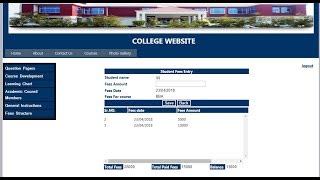 College Website mini project in ASPNET C Part 9  Online School Website [upl. by Ahseyk]