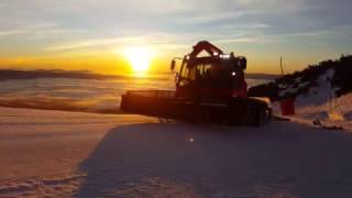 Snow grooming in High Tatras [upl. by Suiddaht]